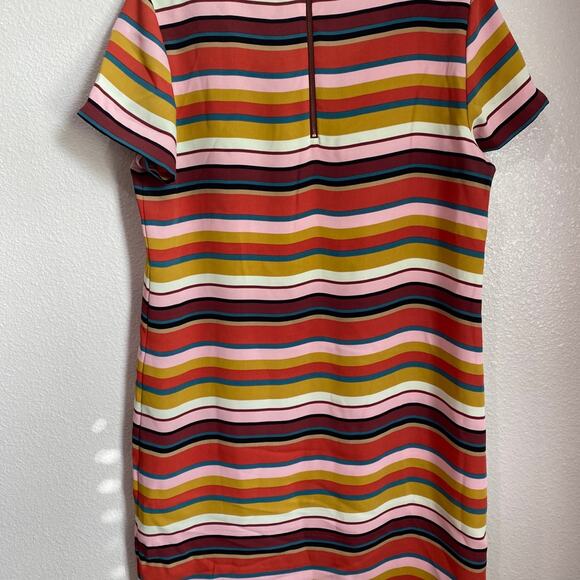 Adrienne Vittadini dress knee length stripes size 8 - Picture 5 of 7